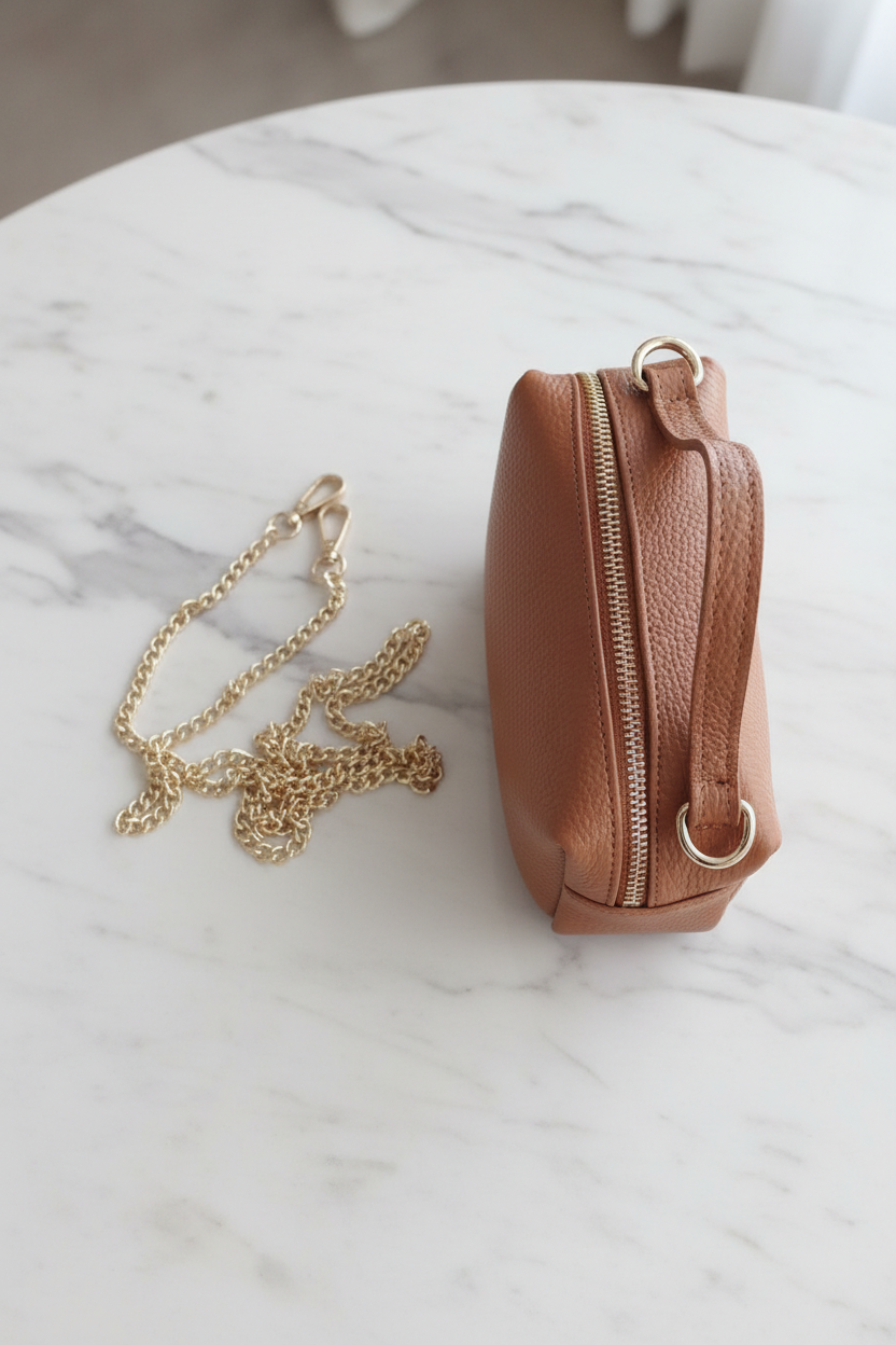 Beauty/Minibag Cuoio