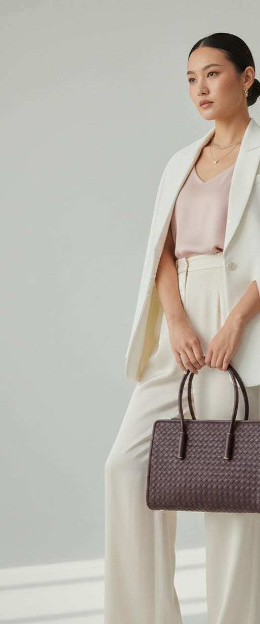 THE CITY tote  Burgundy