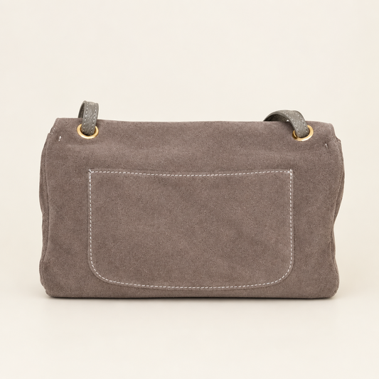 AURELIA flap bag  medium     Taupe scuro
