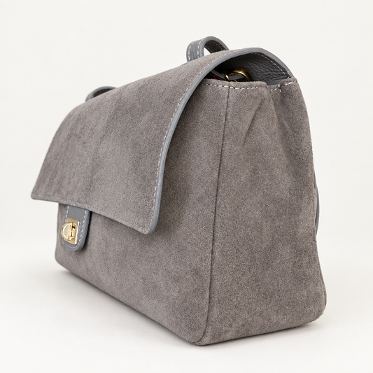 AURELIA flap bag  medium     Taupe scuro