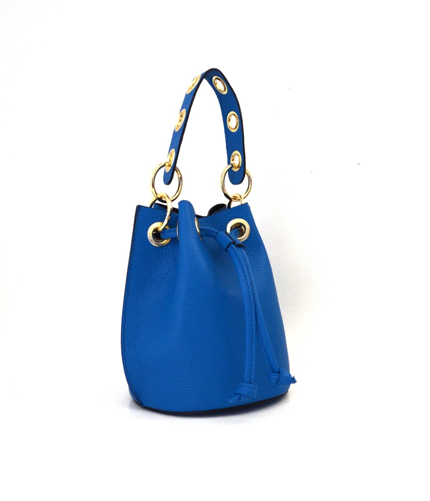 SECCHIELLO IN PELLE MADE IN ITALY  BLU CHINA